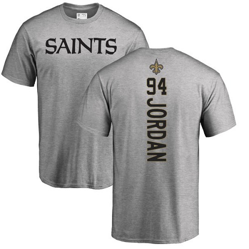 Men New Orleans Saints Ash Cameron Jordan Backer NFL Football #94 T Shirt